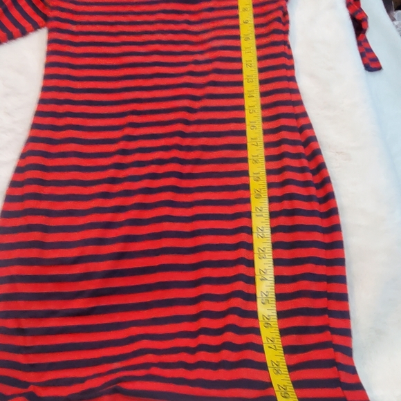 Soprano Red And Navy Striped Dress* - Picture 3 of 8